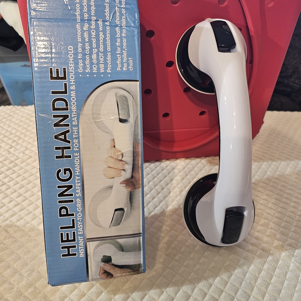 Sewing, Shower Cutting And More!  Helping Handle Safety Grip - White